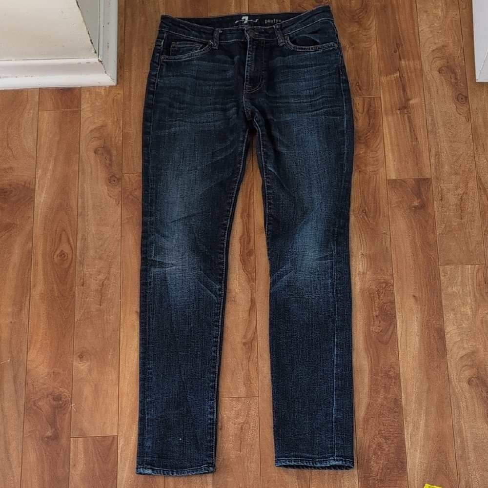 7 For All Mankind 'Deep Indigo Skinny Jeans Paxtyn